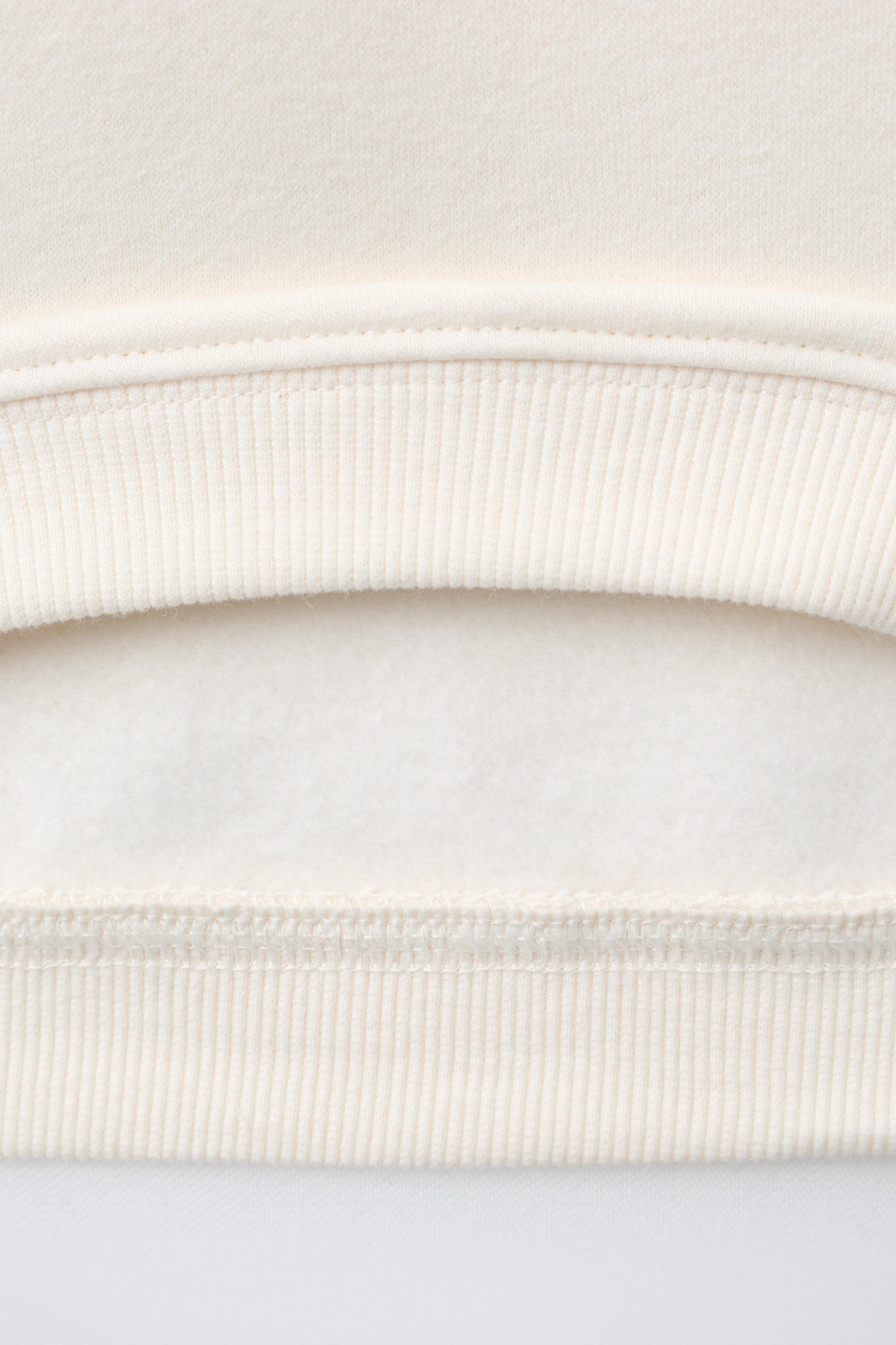 EMBROIDERED TEXT SWEATSHIRT AND PANTS SET